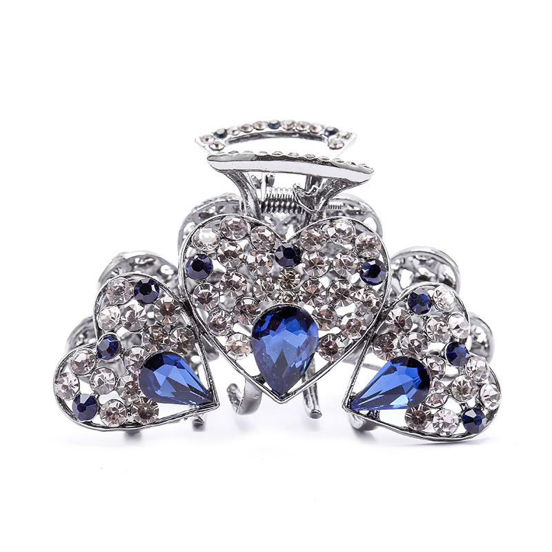Retro crystal hair accessory, water diamond gripper, medium-sized hair clip, fringe seaside clip, Korean-style lady's hairstyle accessory details Picture