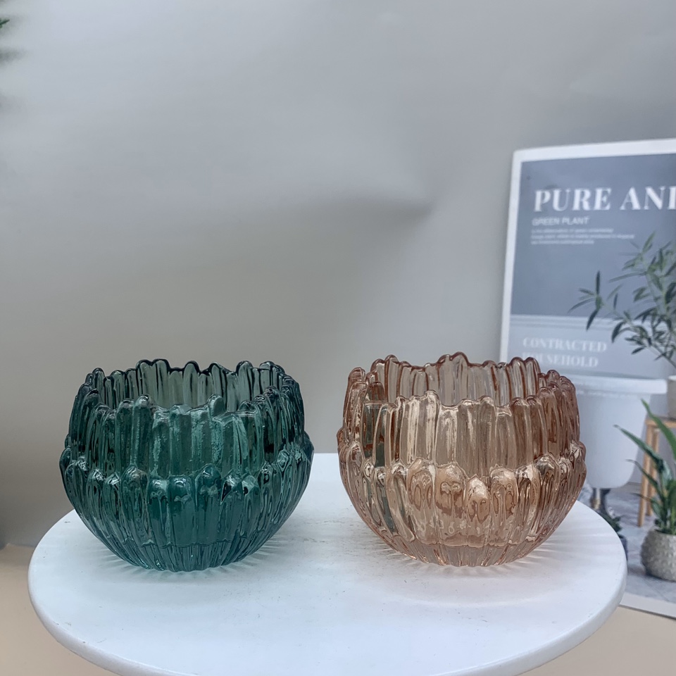Glass candle holder Glass candle cup home decoration 9284