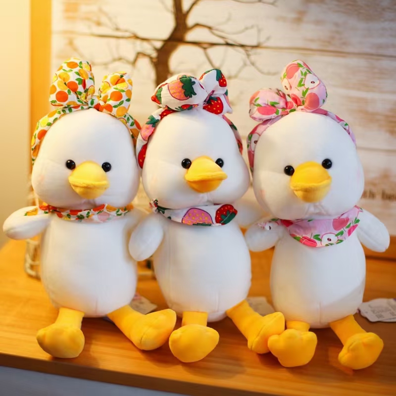 Dream plush toy 35cm bow tie soft duck cute plush throw pillow doll