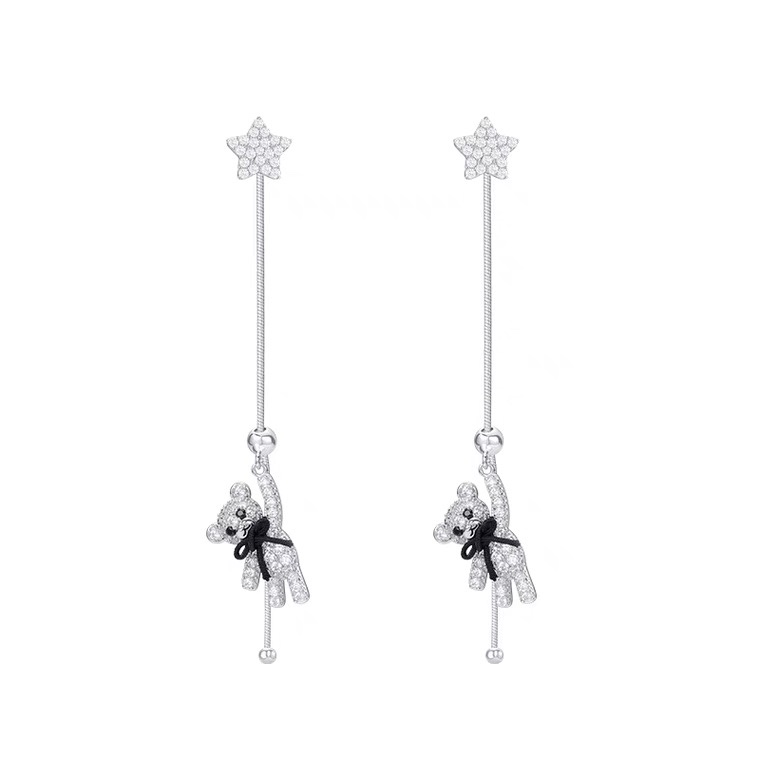 Bear pendant earrings