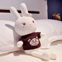 Rabbit doll Cute girl toy small Muppet rabbit sleeping plush cuddle doll small White rabbit doll 36