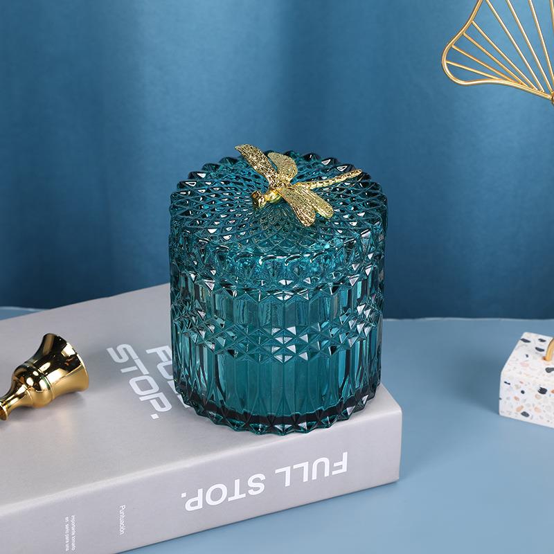Dark green candle jar