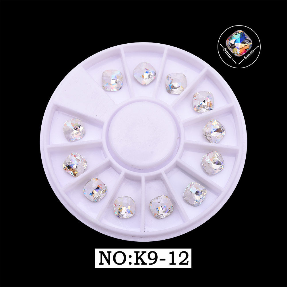 Nail art accessories: Irregular-shaped diamond flat-bottom mixed set, popular online bestseller AB color champagne color super shiny water diamond Japanese nail art 455 detail image 2