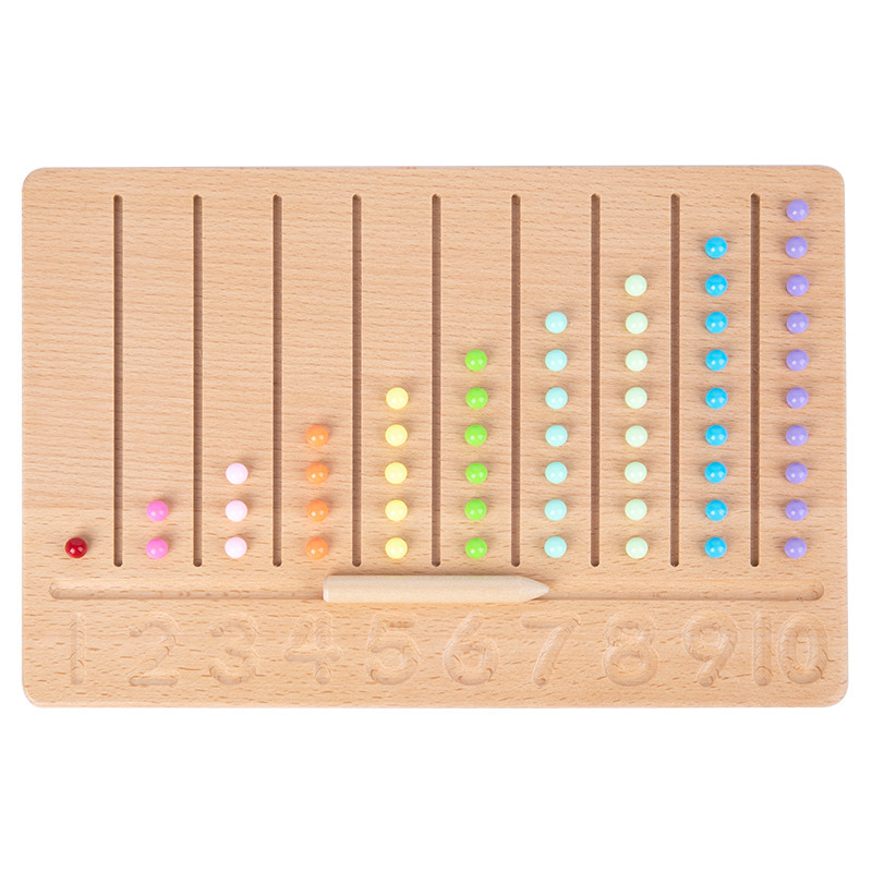Yiwu Quality Montessori Early Education, Counting Teaching, Counting Board, Children's Intelligence Reading, number Description, pen Control Training Board, toy wholesale c1-1504 Item Picture