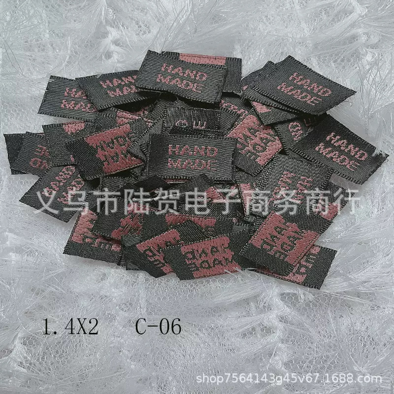 Factory straight-head jewelry, hair accessories, woven labels, fabric stickers, handcrafted woven labels, hair clips, hair ornaments, accessories, small fabric stickers Specification image