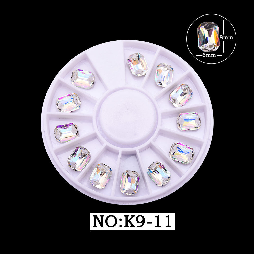 Nail art accessories: Irregular-shaped diamond flat-bottom mixed set, popular online bestseller AB color champagne color super shiny water diamond Japanese nail art 455