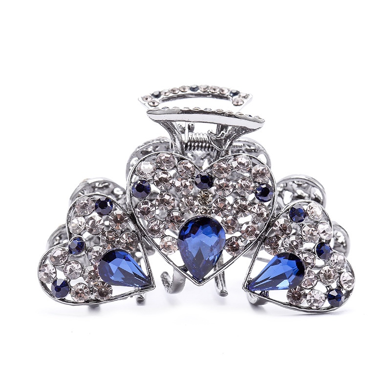 Retro crystal hair accessory, water diamond gripper, medium-sized hair clip, fringe seaside clip, Korean-style lady's hairstyle accessory