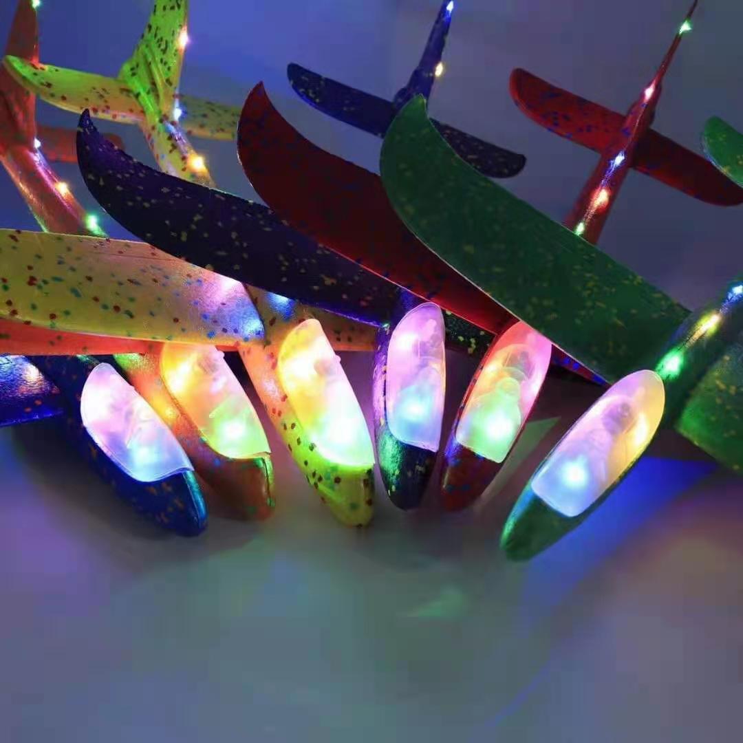 10灯彩色泡沫飞机 玩具飞机 闪光泡沫飞机详情图2