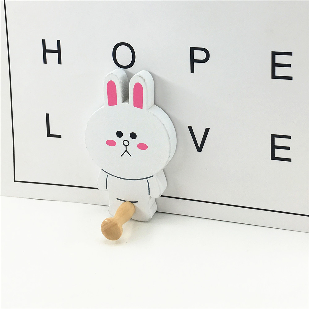 木质卡通粘钩长颈鹿粘钩环保强力无痕粘钩儿童房装饰挂钩详情图2