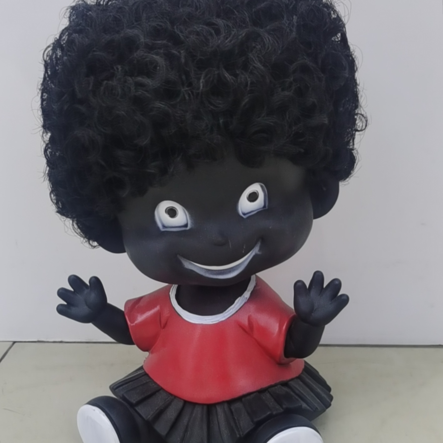 The popular black girl cushion sofa with an ins pillow, a bay window, a living room, and a bed decorated with cute sunflowers