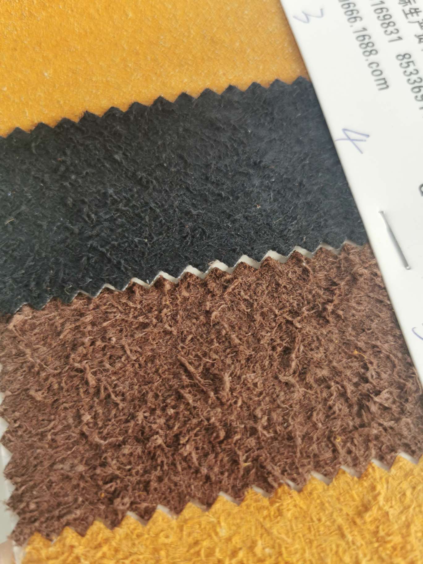 Simulated genuine leather fleece detail image 4