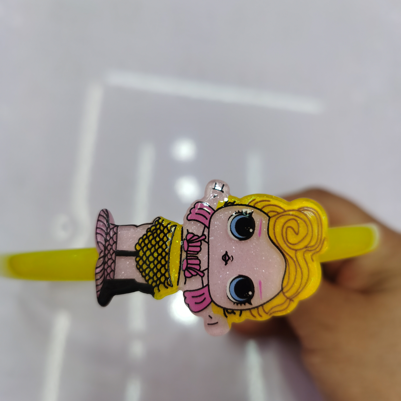 压克力小女孩百搭儿童头扣87050