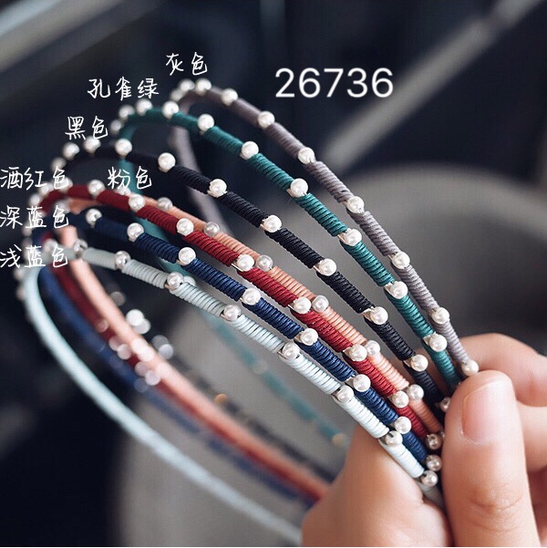 Hot-selling new hair accessories: Fashionable and versatile, simple hair band, elegant hair band, Korean-style hand-knotted fabric hair band, hair band 26736