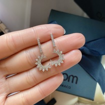 apm Qin with the same small moon earrings stud female summer temperament simple 2021 new gift INS