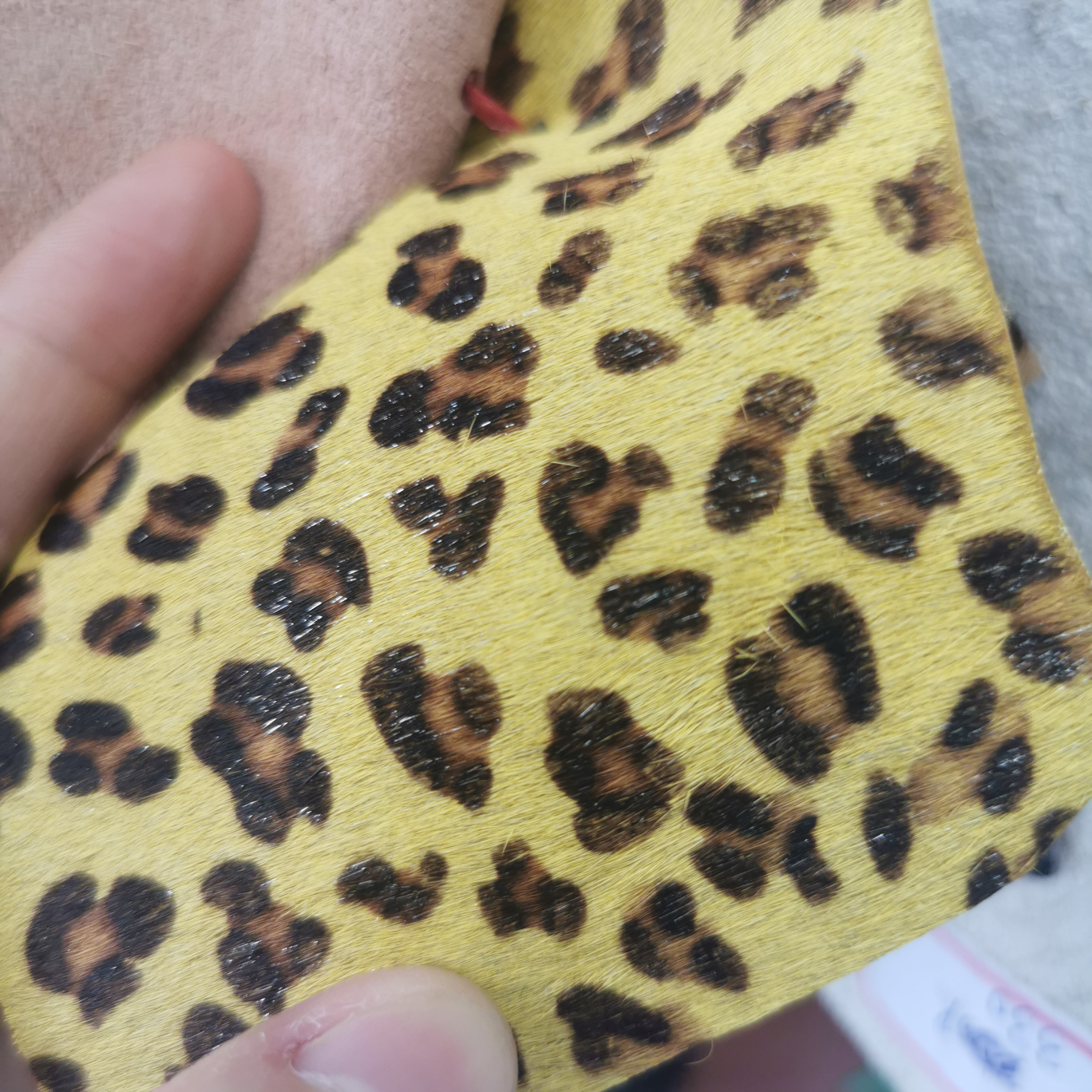 马毛黄色烫金小豹纹