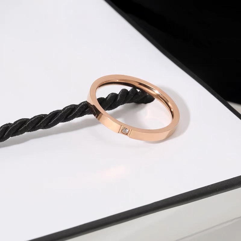 Stainless steel ring, simple and fashionable index finger ring for women, Korean version of Jieya steel decoration detail image 3
