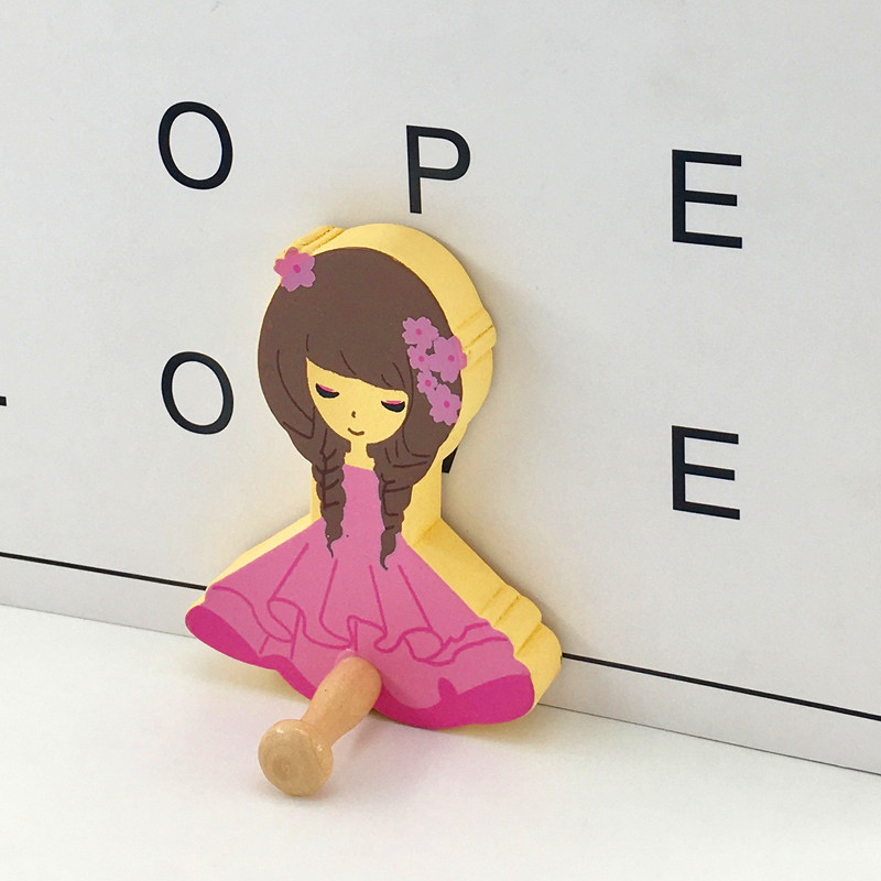 木质卡通粘钩长颈鹿粘钩环保强力无痕粘钩儿童房装饰挂钩详情图3