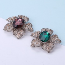 Brooch Retro Romantic Large flower simple pin button corsage neckline decoration Badge button needle hair button accessories