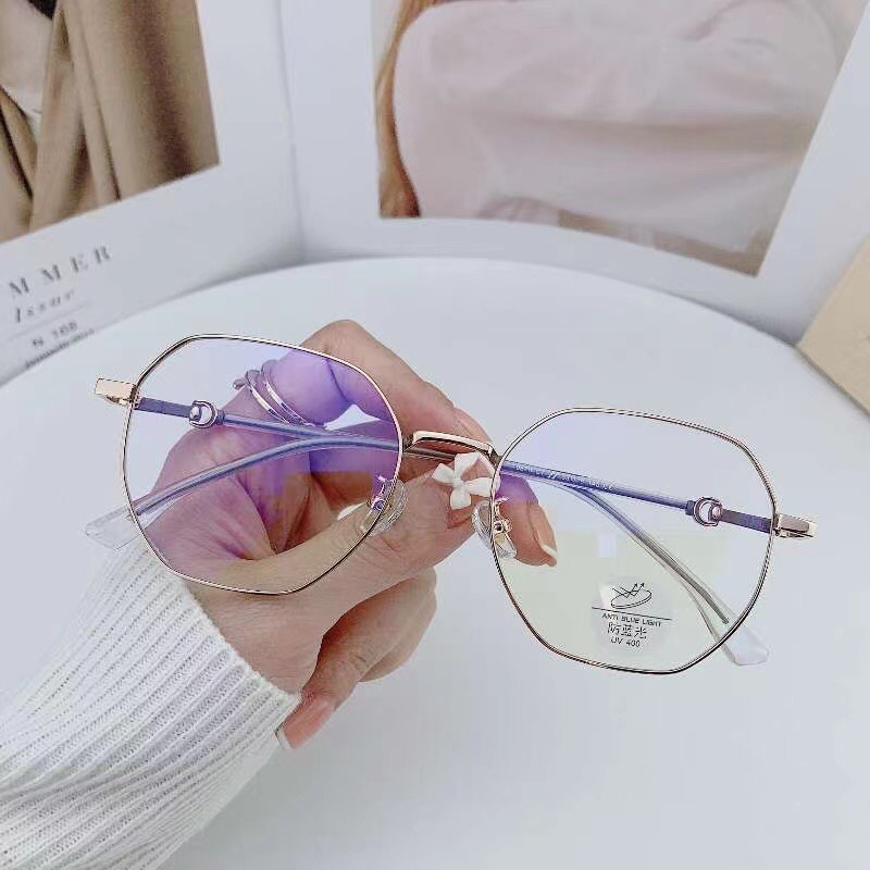 0878大框近视眼镜女韩版有度数可配显瘦防蓝光网上配素颜眼镜框架男图