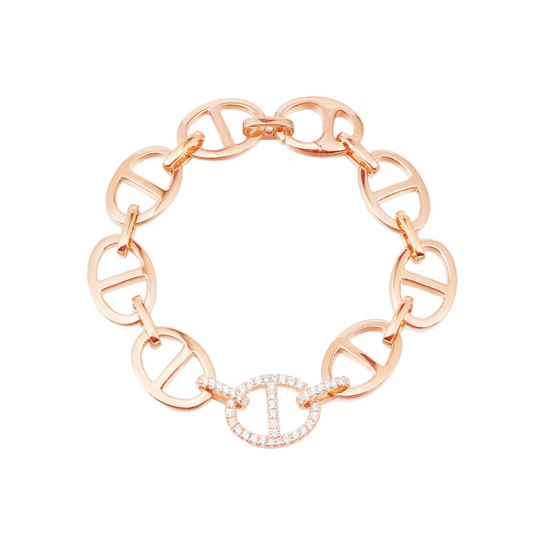Modern and fashionable pig nose bracelet, simple and individual sailor ring buckle bracelet detail image 1