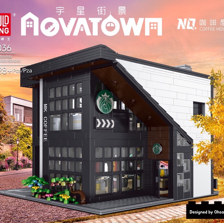 16036 Cafe (complimentary full set of lights), 2728pcs