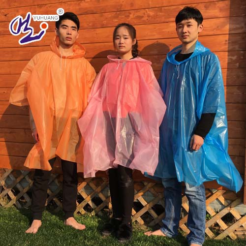 peva一次性雨披 无袖连帽雨衣斗篷 时尚磨砂加厚雨衣户外旅游用品 