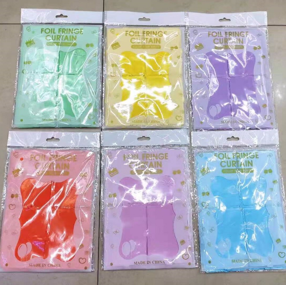 马卡龙方块雨丝门帘 节日派对装饰用品