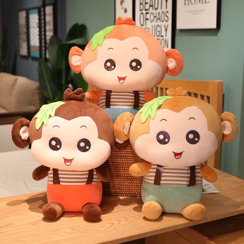 Fifteen inch plush toys to push scissors machine big doll doll wholesale wedding throwing doll doll monkey