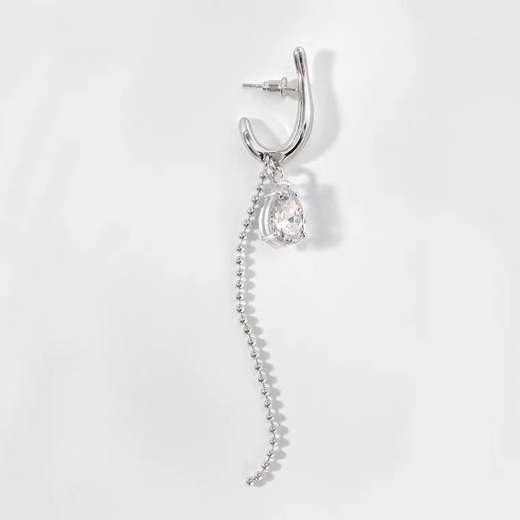 Teardrop diamond earrings details Picture