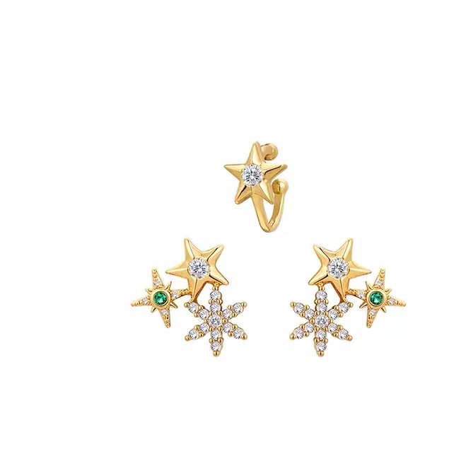 Five-star star ear buckles