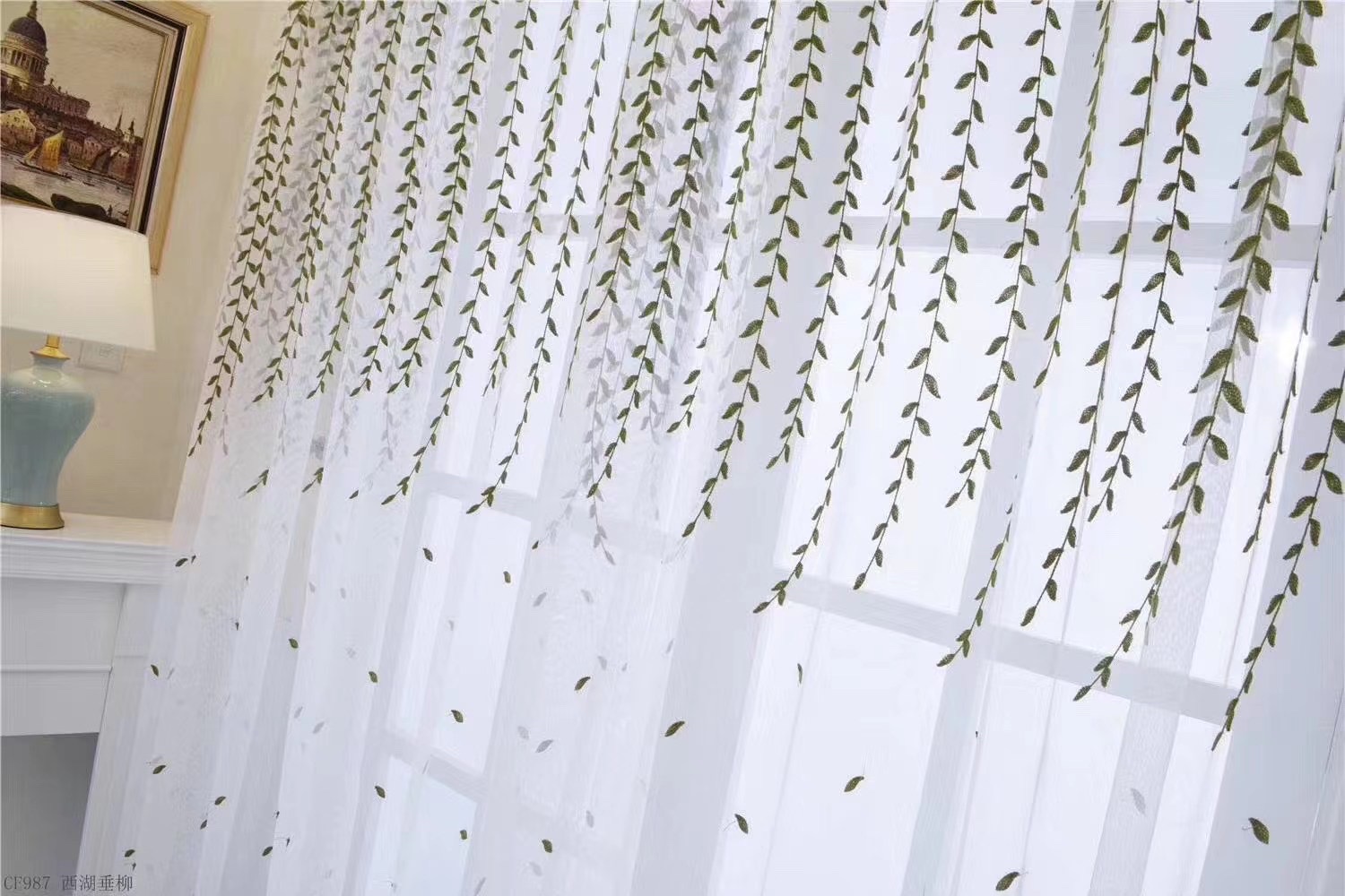 Small Fresh Nordic Modern Small Wicker Window Screen Application Scenario