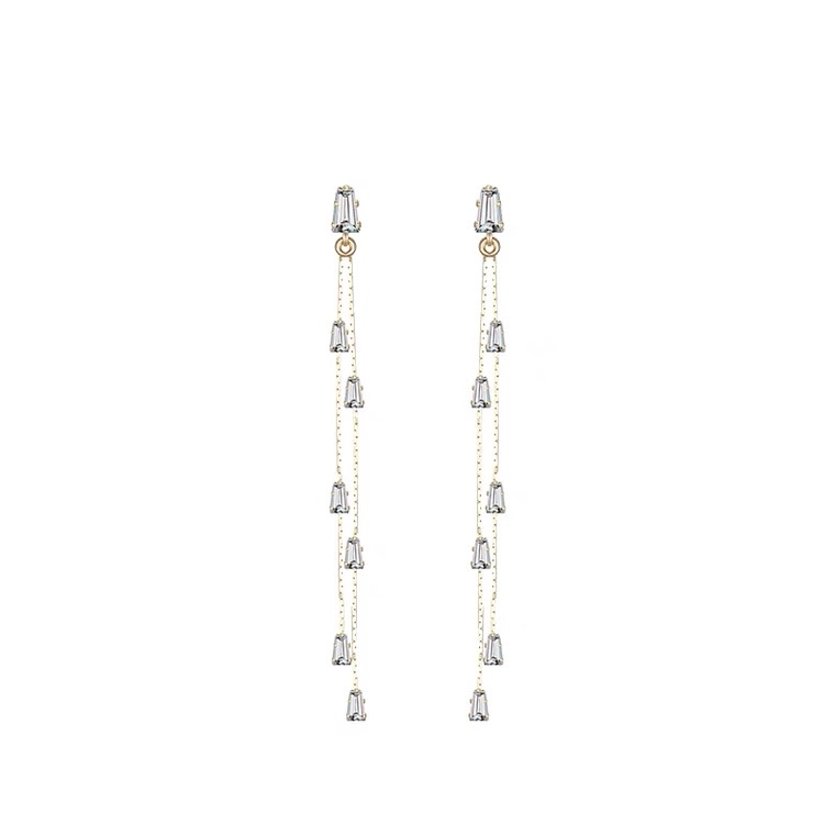 T-shaped zircon earrings details Picture