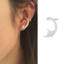 Apm high version engraved microinlaid diamond thousand and one night Starmoon earrings stylish romantic
