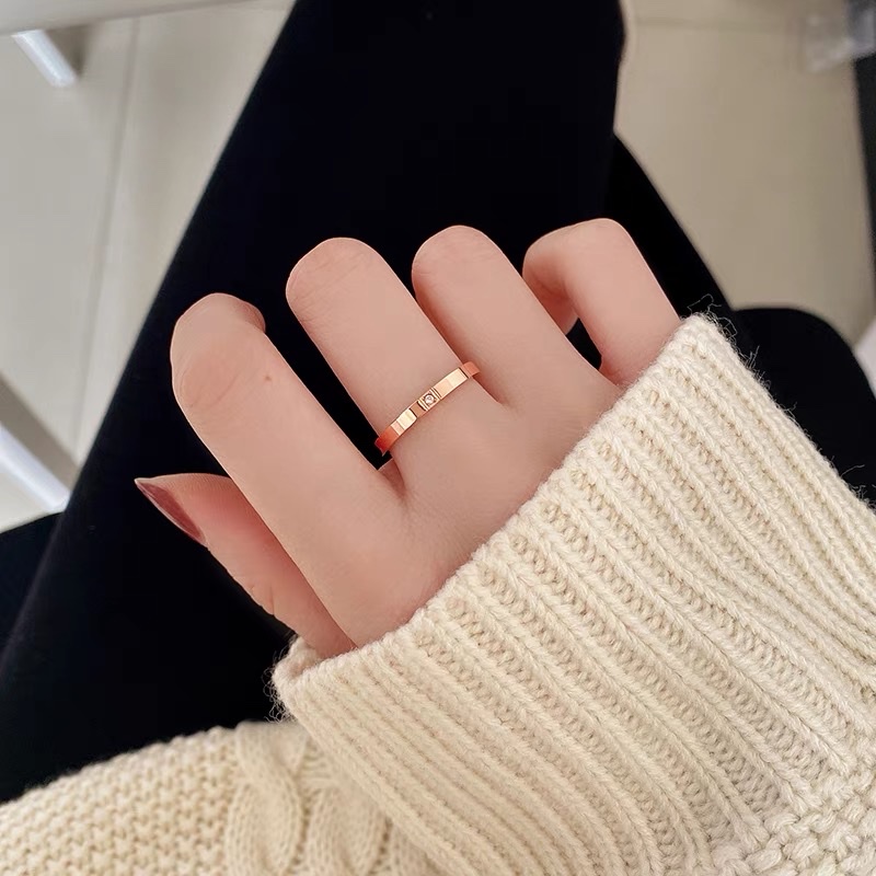 Stainless steel ring, simple and fashionable index finger ring for women, Korean version of Jieya steel decoration Application Scenario