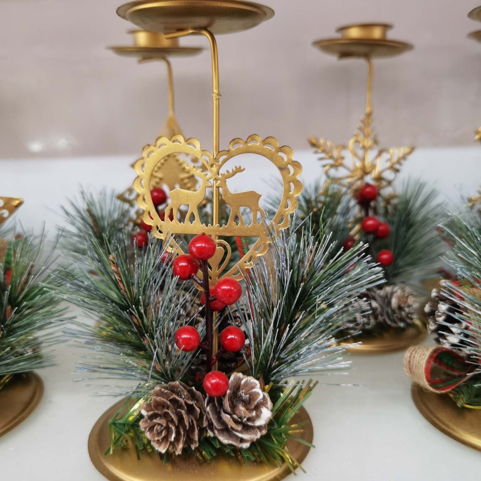1261262021 New Christmas Gift, Christmas gift, Christmas Decoration, Christmas Candlestick Iron Ornament
