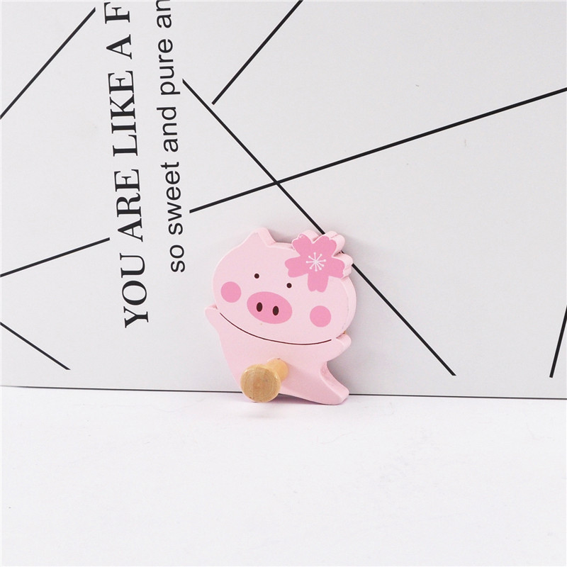 木质卡通粘钩长颈鹿粘钩环保强力无痕粘钩Wooden hook产品图