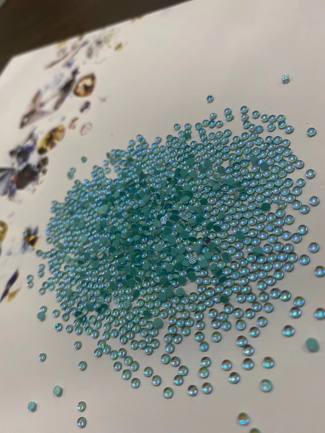 Half Round Drill Flat Bottom Drill Wedding Dress Drill Xiuhe Clothing Diy Boutique Drill Mermaid Bead Fish Eye Drill Can Be Hot Nail Kemeijia undefined