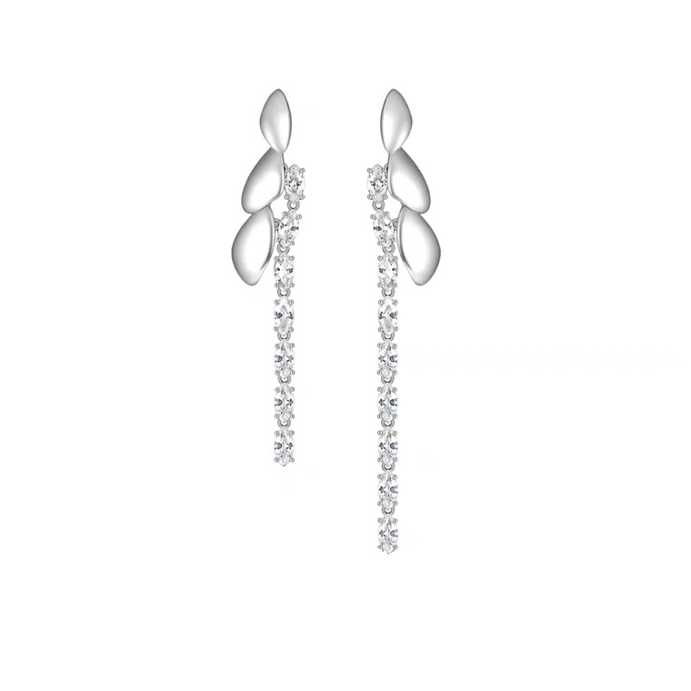 Teardrop diamond earrings