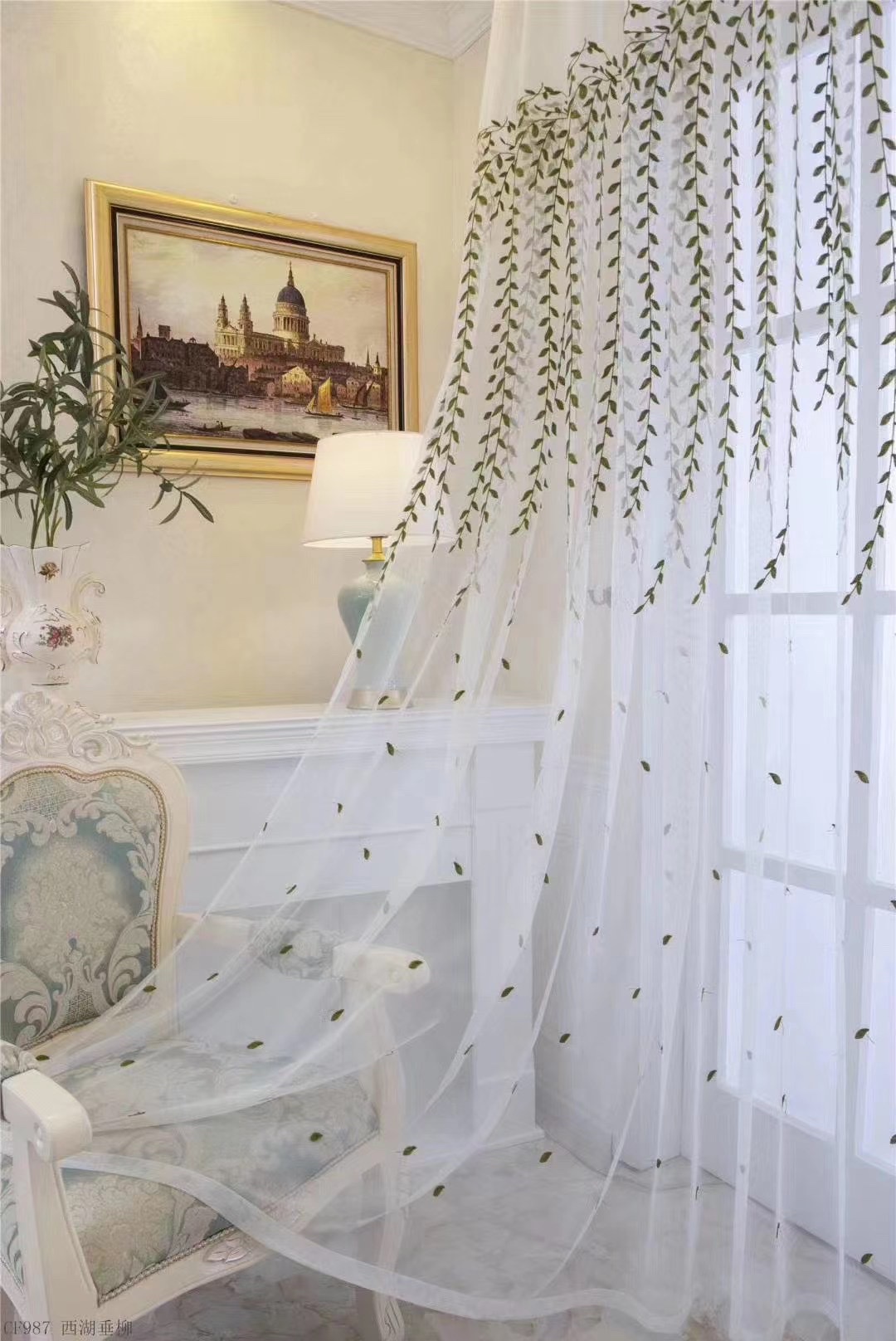 Small Fresh Nordic Modern Small Wicker Window Screen Application Scenario