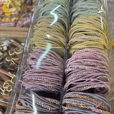 皮筋手工编织双色纯手工编织彩色质量好品质好