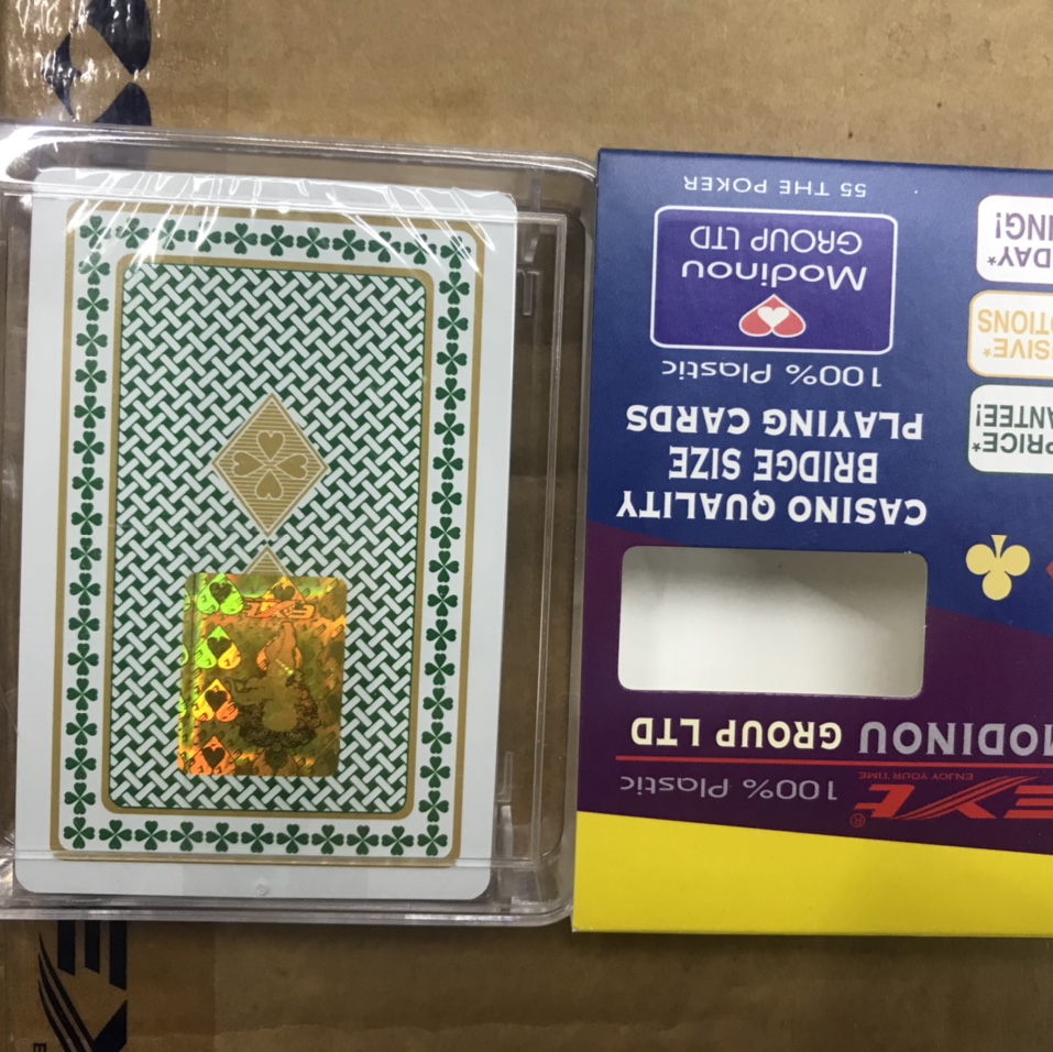 Eyt1088-3绿色纹 塑料窄牌防水扑克