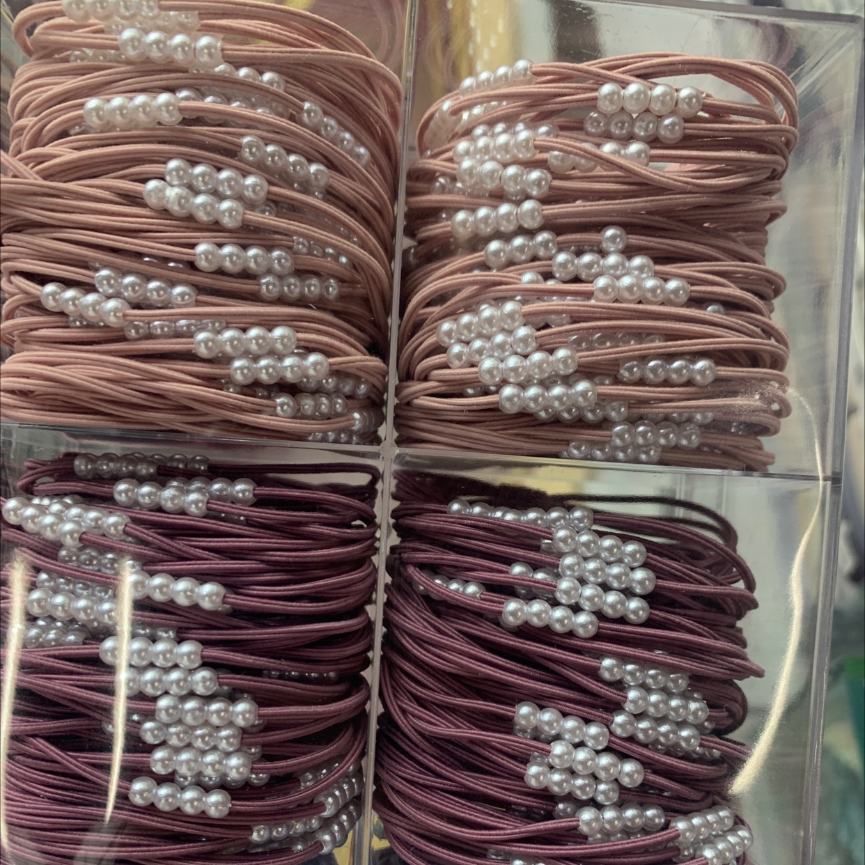 Handmade Pearl Color Hair Band Head Rope, High Quality, High Quality details Picture