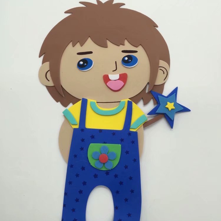 2021 Boy doll cartoon character wall stickers are environmentally friendly