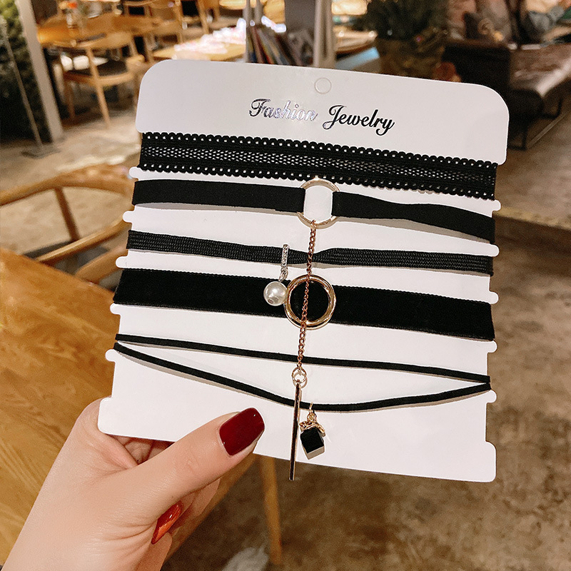 FLY880 popular female choker necklace, collarbone chain, neck accessory, neck strap, neck chain, neck chain, lace short necklace detail image 6