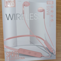 Wireless Bluetooth headphones Neck hanging neck pink girls cute running sports headphones