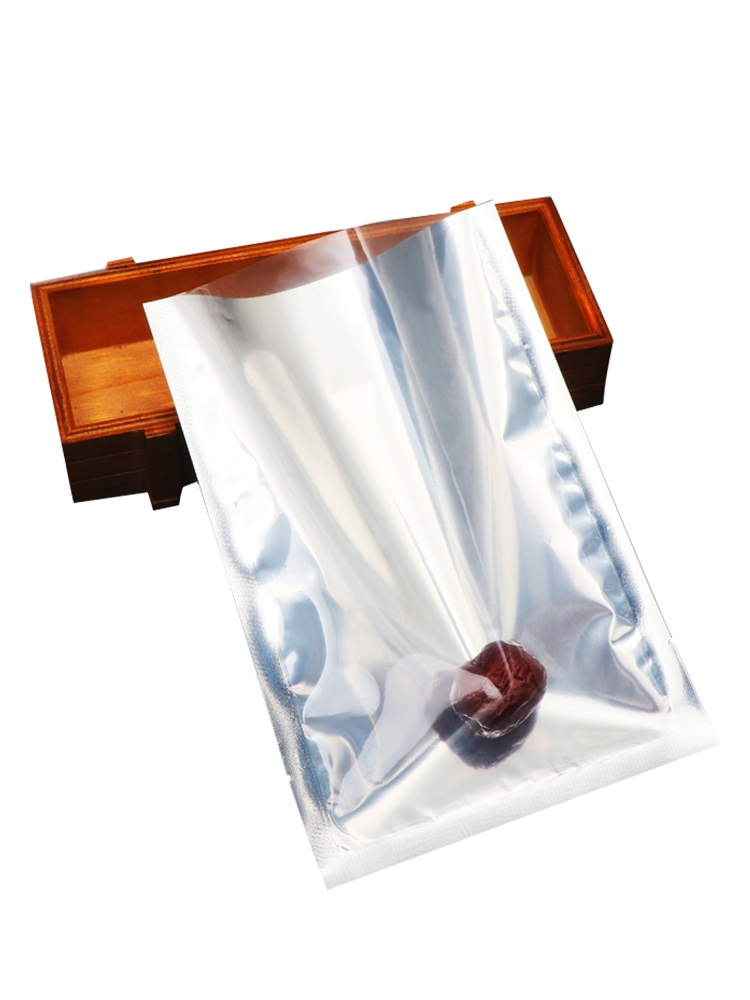 One side aluminum and one side transparent, 14*20 customized general empty white product small bags, plastic packaging bags, composite bags are available for customization detail image 1