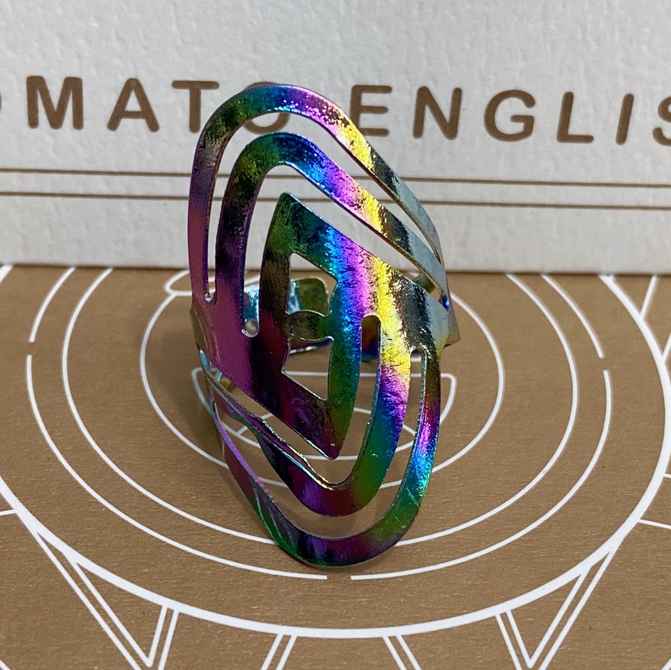 Electric color women's big exaggerated ring fashion trend atmospheric class ring 6