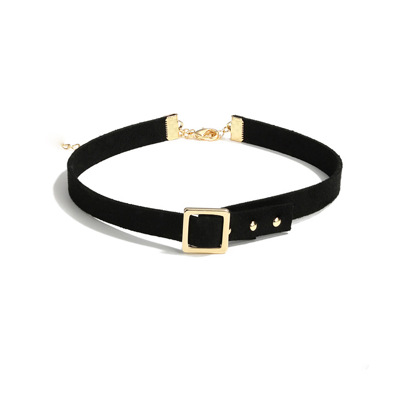 FLY845 Korean choker Necklace Women's Black rope small fresh collarbone chain Short neck with black choker collar collar Neck accessory