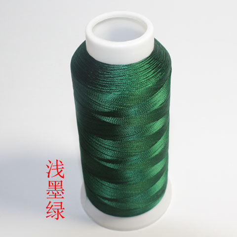 120D人造丝双股4000米绿色环保电脑绣花线手工DIY流苏穗子细丝线73