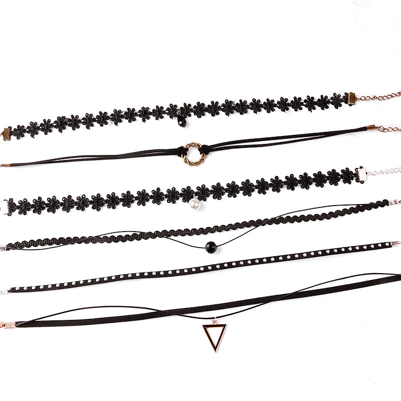 FLY880 popular female choker necklace, collarbone chain, neck accessory, neck strap, neck chain, neck chain, lace short necklace detail image 3